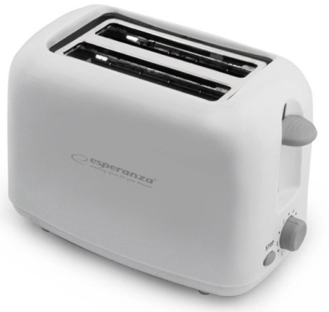 Toster ESPERANZA 600W Biały EKT002 Toster ESPERANZA 600W Biały EKT002
