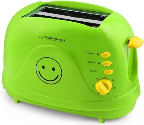 Toster ESPERANZA 750W Zielony EKT003 Toster ESPERANZA 750W Zielony EKT003