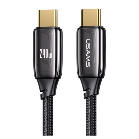 Kabel USB Usams U82 USB-C/USB-C 240W PD 3.1 Fast Charging 2m czarny Kabel USB Usams U82 USB-C/USB-C 240W PD 3.1 Fast Charging 2m czarny