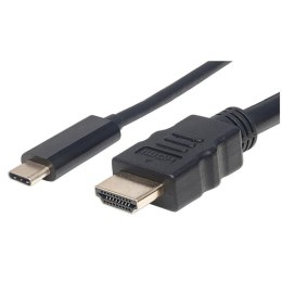 Kabel adapter Manhattan USB-C / HDMI 4K*30Hz DP Alt Mode 1m czarny