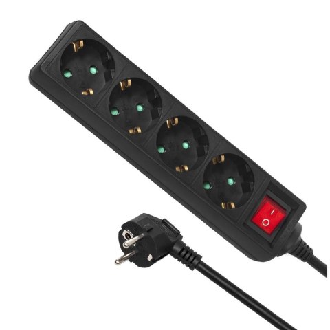 Listwa zasilająca Maclean MCE194G przedłużacz 4 gniazda, z wyłącznikiem, 3500W, typ niemiecki, 5m, czarna Listwa zasilająca Maclean MCE194G przedłużacz 4 gniazda, z wyłącznikiem, 3500W, typ niemiecki, 5m, czarna