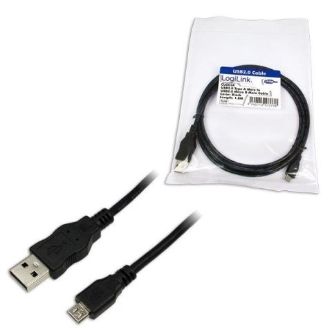 Kabel USB LogiLink CU0034 USB A (M) > micro USB B (M) Kabel USB LogiLink CU0034 USB A (M) > micro USB B (M)