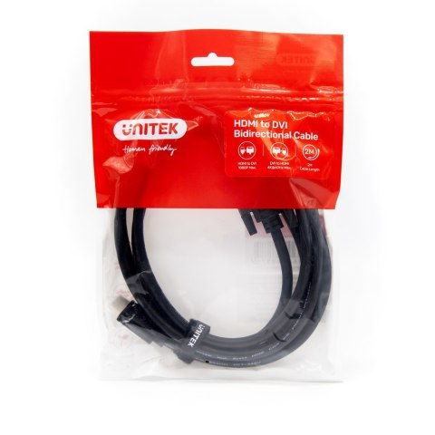 Unitek Adapter dwukierunkowy HDMI do DVI kabel 2m Unitek Adapter dwukierunkowy HDMI do DVI kabel 2m
