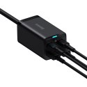 Baseus ładowarka sieciowa GaN3 Pro 100W 2x USB-C 2x USB czarna