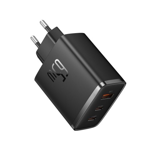 Baseus ładowarka sieciowa Cube Pro PD 65W 2x USB-C 1x USB czarna Baseus ładowarka sieciowa Cube Pro PD 65W 2x USB-C 1x USB czarna