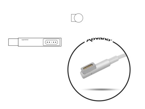 Zasilacz Movano 16.5v 3.65a (magsafe) 60W do Apple Zasilacz Movano 16.5v 3.65a (magsafe) 60W do Apple