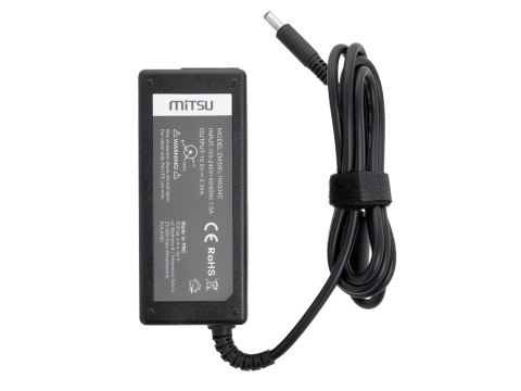 Zasilacz Mitsu 19.5v 3.34a (4.5x3.0 pin) 65W do Dell Zasilacz Mitsu 19.5v 3.34a (4.5x3.0 pin) 65W do Dell