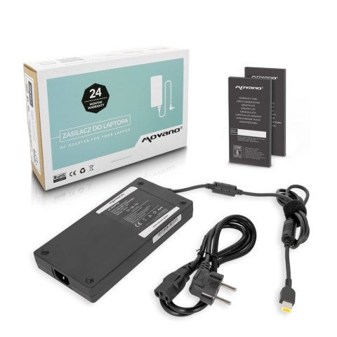 Zasilacz Movano 20v 15a (prostokątny 11.0x4.5 pin - Yoga) 300W do Lenovo Zasilacz Movano 20v 15a (prostokątny 11.0x4.5 pin - Yoga) 300W do Lenovo