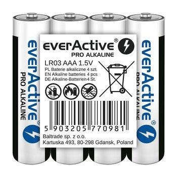 Baterie alkaliczne AAA/LR03 everActive Pro Alkaline 4 sztuki