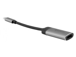 Kabel adapter Verbatim USB type-C(M) - HDMI(F) 0,1m czarno-srebrny