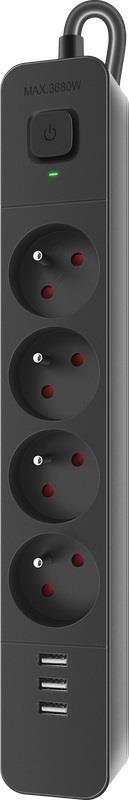 Listwa zasilająca Defender SFS 135 5 m, 4 gniazda, 3x USB Listwa zasilająca Defender SFS 135 5 m, 4 gniazda, 3x USB