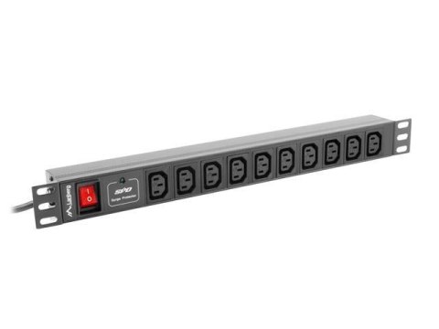Listwa zasilająca Lanberg do RACK 1U 10A PDU 10x IEC C13 2m czarna Listwa zasilająca Lanberg do RACK 1U 10A PDU 10x IEC C13 2m czarna