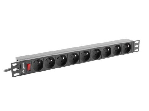 Listwa zasilająca Lanberg do RACK 1U 16A PDU 19" 9x PL 3m czarna Listwa zasilająca Lanberg do RACK 1U 16A PDU 19" 9x PL 3m czarna