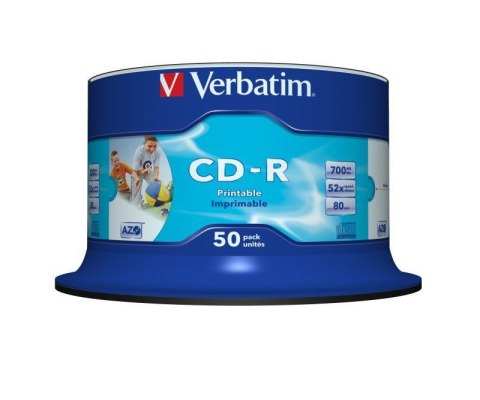 CD-R Verbatim 52x 700MB (Cake 50) WIDE PRINTABLE NON-ID CD-R Verbatim 52x 700MB (Cake 50) WIDE PRINTABLE NON-ID