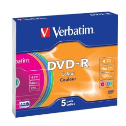 DVD-R Verbatim 16x 4.7GB (Slim 5) COLOUR