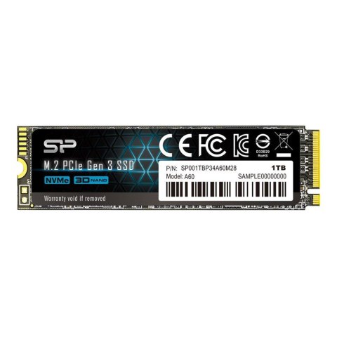 Dysk SSD Silicon Power A60 1TB M.2 PCIe Gen3x4 NVMe (2200/1600 MB/s) 2280