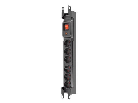 Listwa zasilająca Armac Rack 19" M6 1,5m 6 gniazd IEC czarna Listwa zasilająca Armac Rack 19" M6 1,5m 6 gniazd IEC czarna