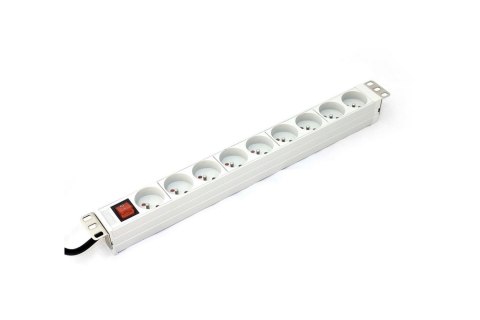 Listwa zasilająca DIGITUS 19'' 9 gniazd 2P+Z, kabel dł. 2m +wtyk C14, wyłącznik Listwa zasilająca DIGITUS 19'' 9 gniazd 2P+Z, kabel dł. 2m +wtyk C14, wyłącznik
