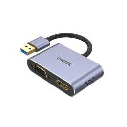 Unitek Adapter USB na HDMI i VGA, FullHD