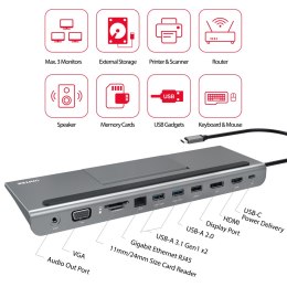 Unitek D1022A - 11w1 replikator USB TypC to ALL